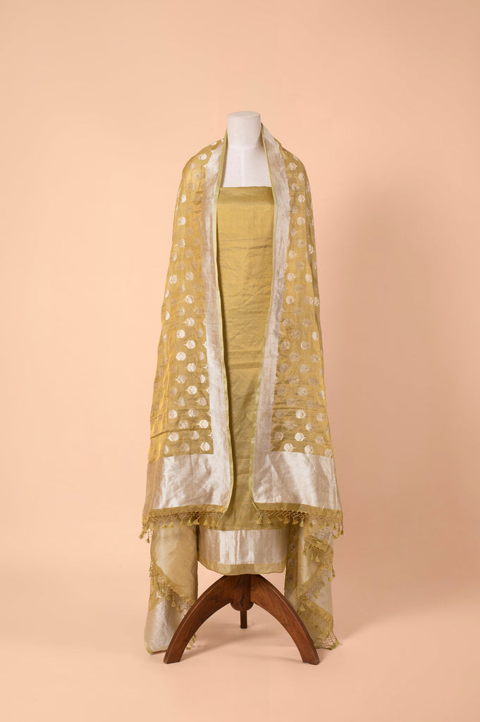 Handwoven Gold Tissue Suit Piece