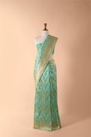 Handwoven Green Silk Sari