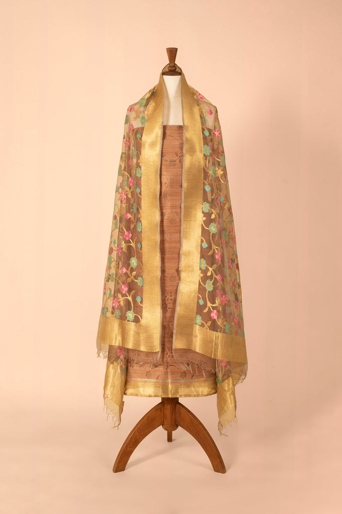 Handwoven Copper Cotton Suit Piece