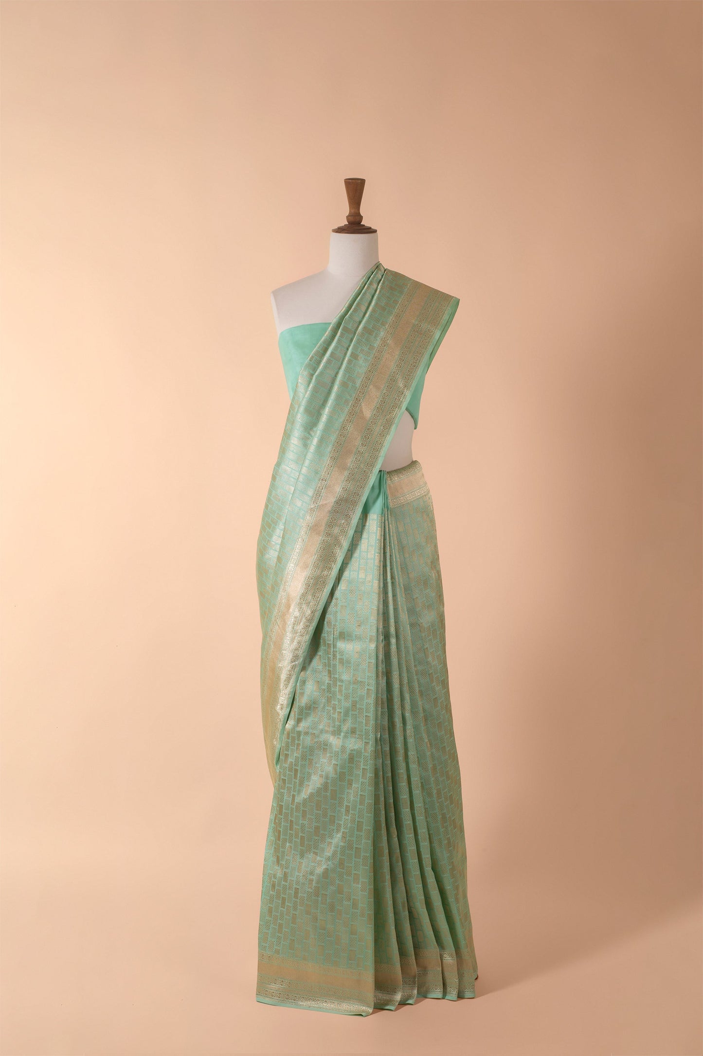 Handwoven Green Silk Sari