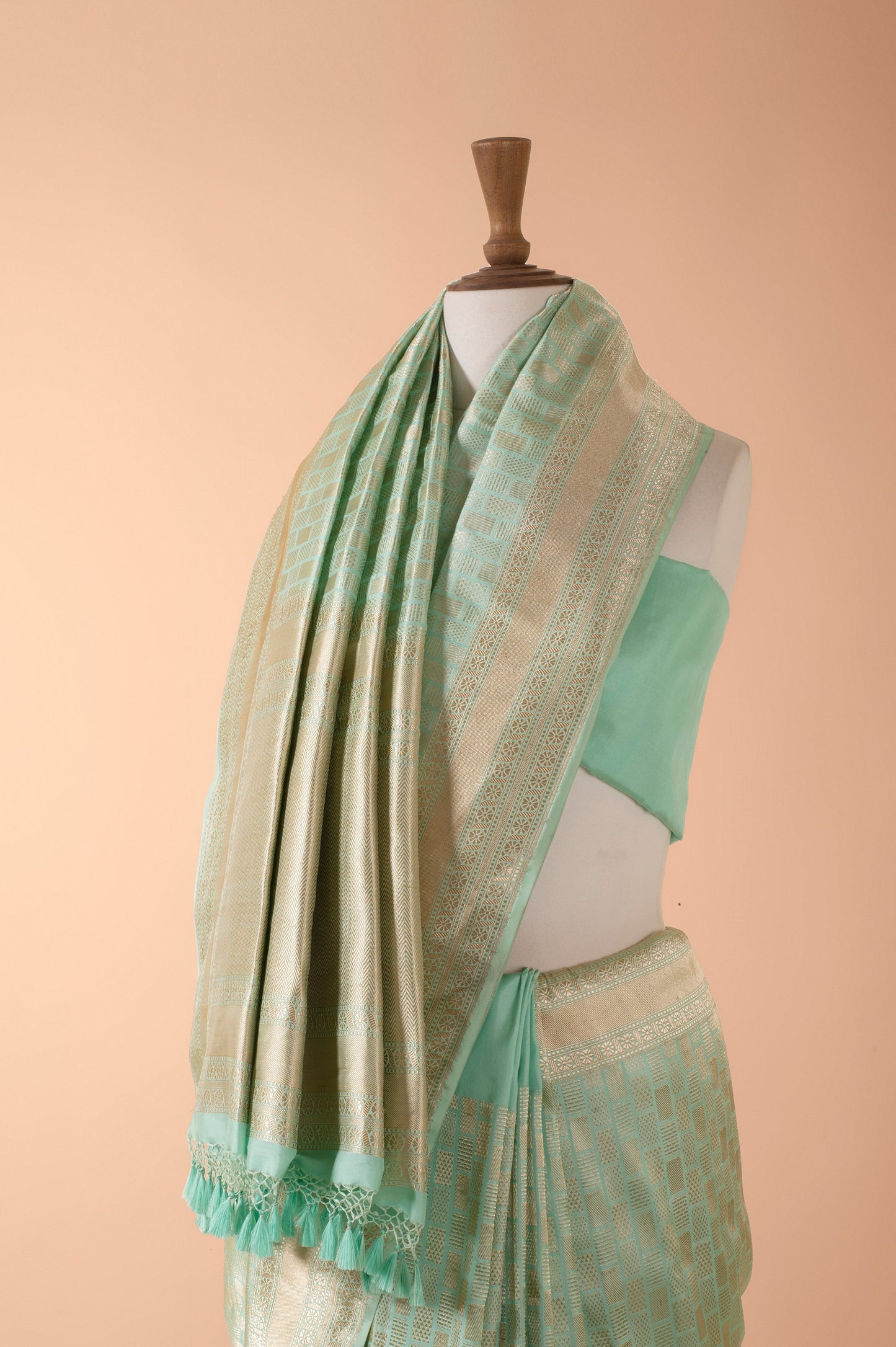 Handwoven Green Silk Sari