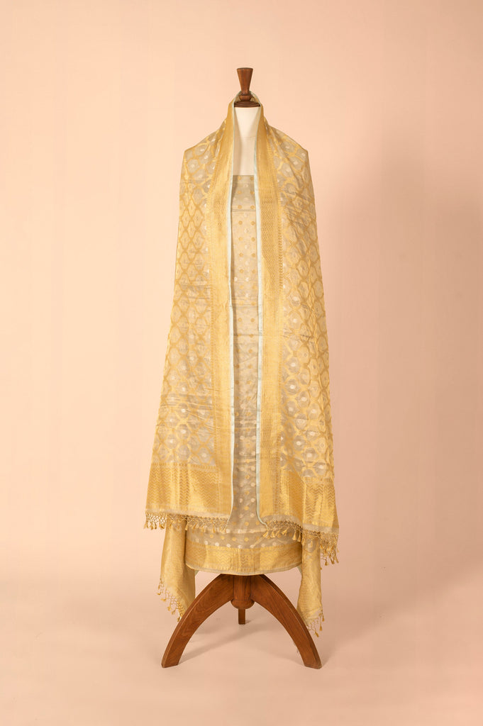 Handwoven Blue Tissue Suit Piece