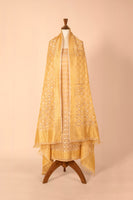 Handwoven Beige Tissue Suit Piece