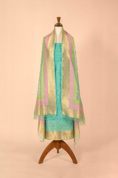 Handwoven Blue Cotton Suit Piece