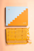 Handwoven Yellow Organza Dupatta