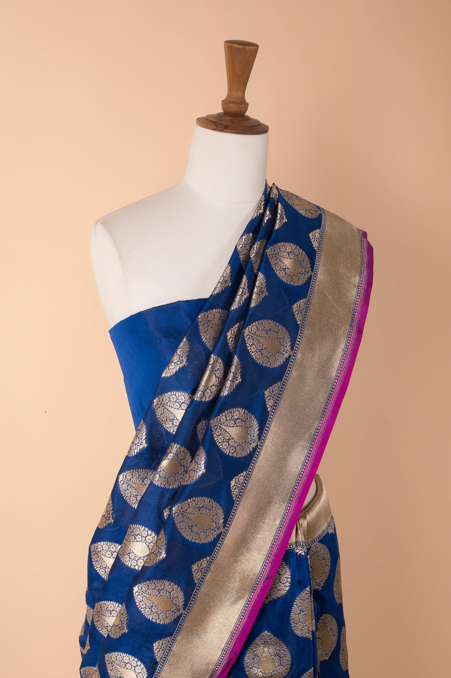 Handwoven Blue Silk Sari