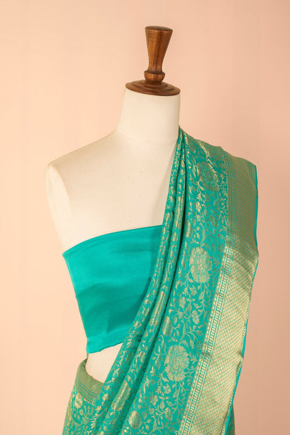 Handwoven Blue Georgette Saree