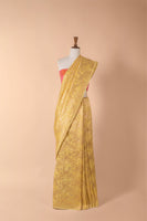 Handwoven Yellow Silk Sari