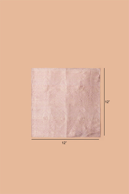 Handwoven Pink Silk Pocket Square