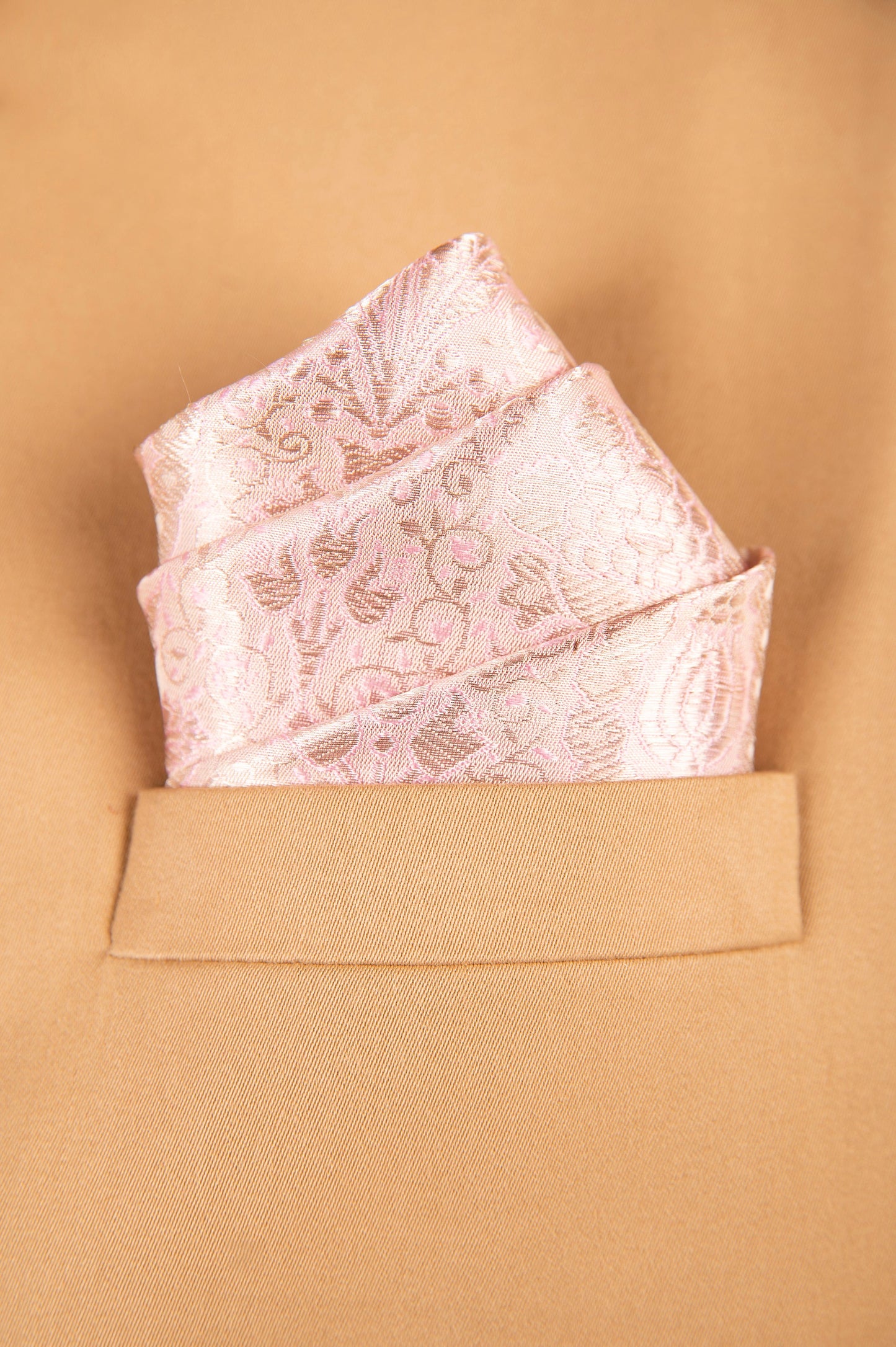 Handwoven Pink Silk Pocket Square