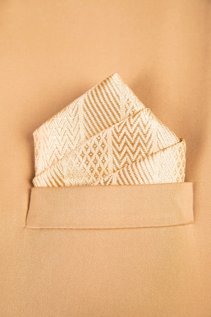 Handwoven Gold Silk Pocket Square