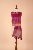 Handwoven Purple Silk Dupatta