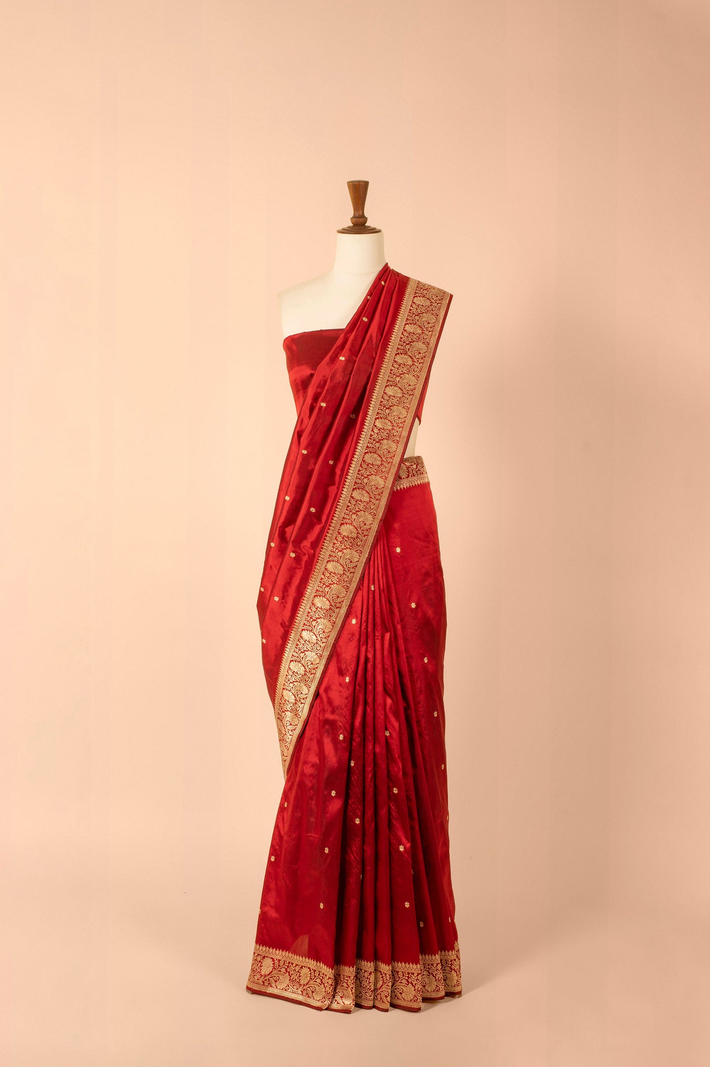 Handwoven Red Silk Sari