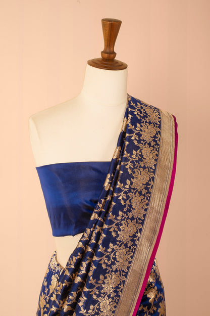 Handwoven Blue Silk Saree