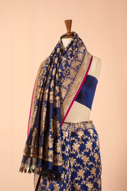 Handwoven Blue Silk Saree