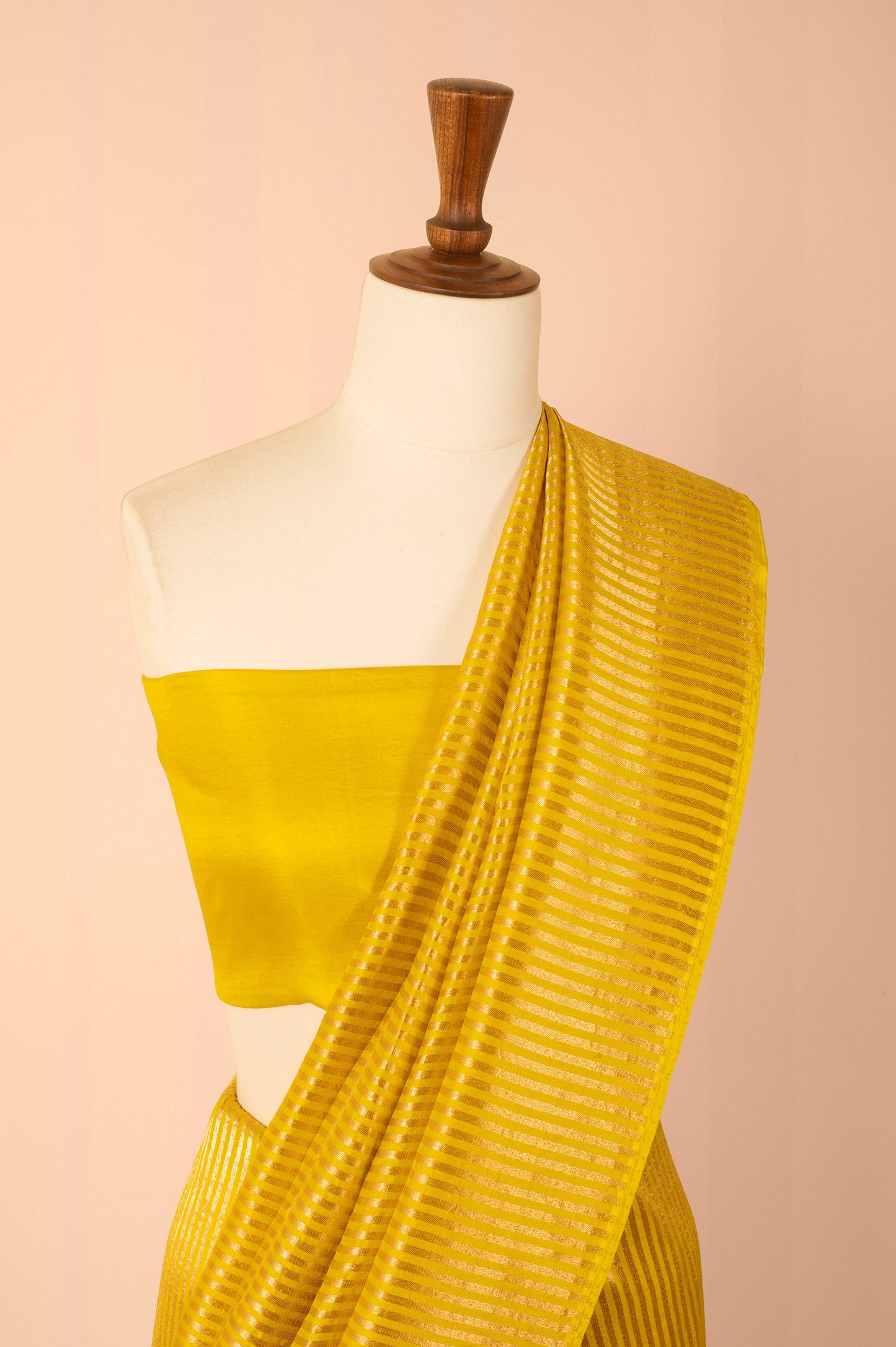 Handwoven Yellow Silk Sari