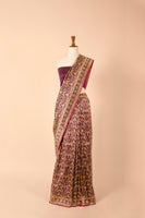 Handwoven Purple Silk Saree