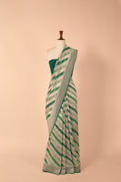 Handwoven Green Georgette Sari