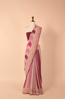 Handwoven Multicolor Georgette Sari