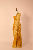 Handwoven Mustard Tissue Sari