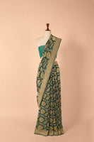 Handwoven Green Georgette Sari