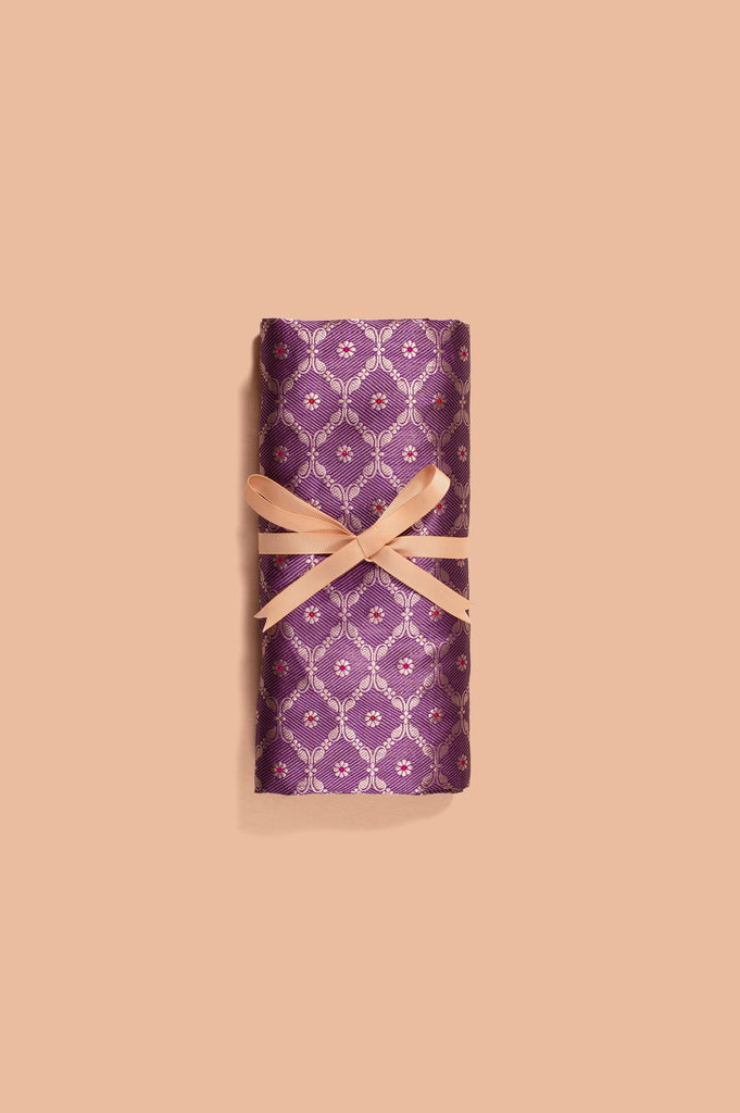 Handwoven Purple Silk Blouse Fabric