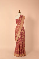 Handwoven Mauve Tissue Sari