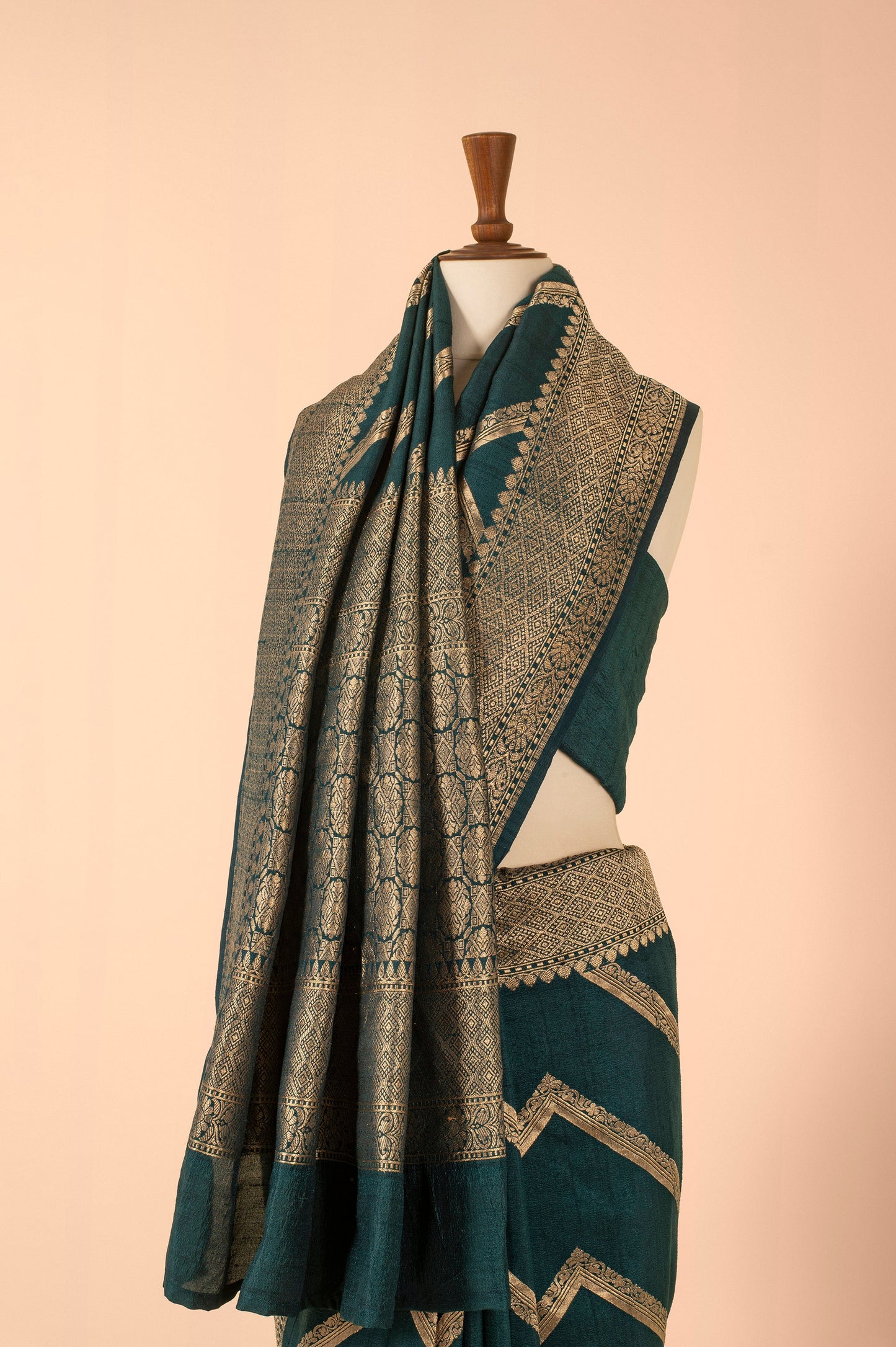 Handwoven Blue Tussar Saree