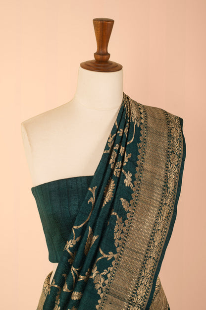 Handwoven Deep Blue Tussar Sari