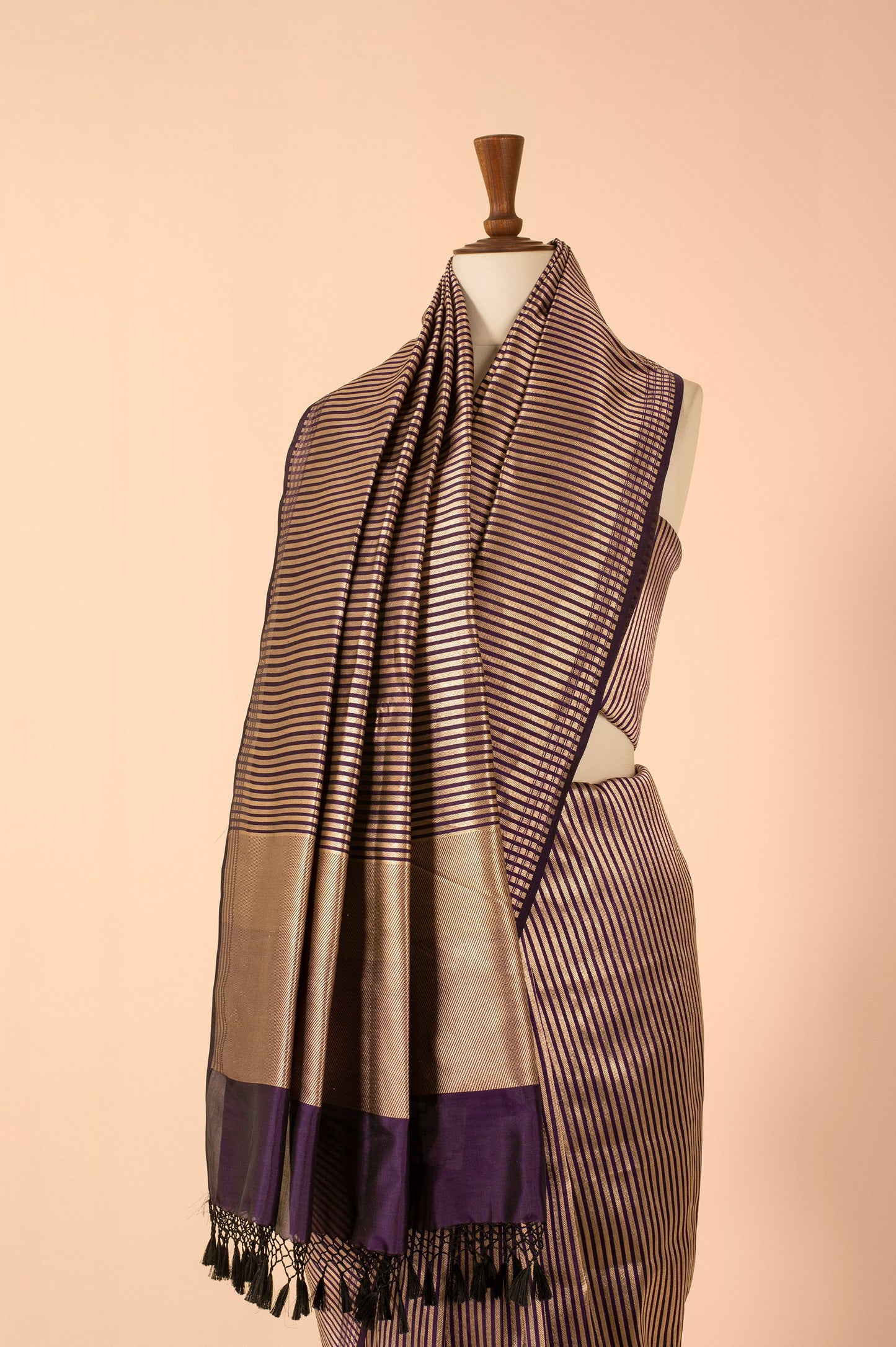 Handwoven Blue Silk Sari