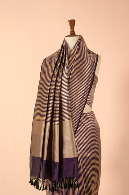 Handwoven Blue Silk Sari