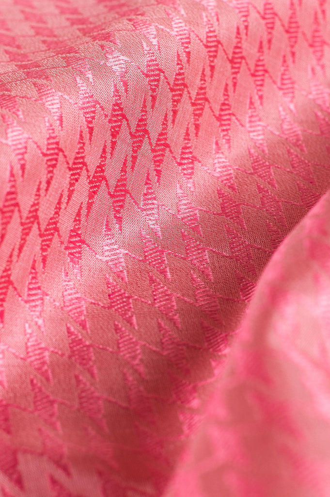 Handwoven French Pink Silk Blouse Fabric