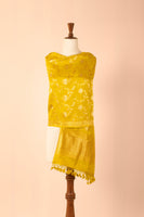 Handwoven Mustard Silk Dupatta