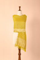 Handwoven Green Georgette Dupatta