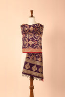 Handwoven Purple Silk Dupatta