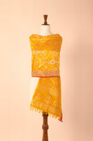 Handwoven Yellow Silk Dupatta