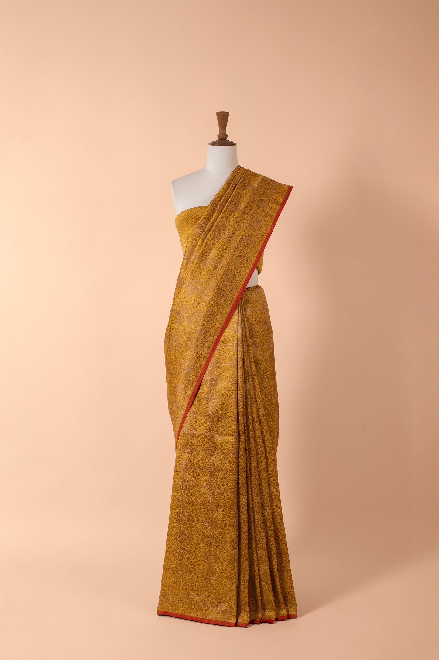 Handwoven Yellow Silk Sari