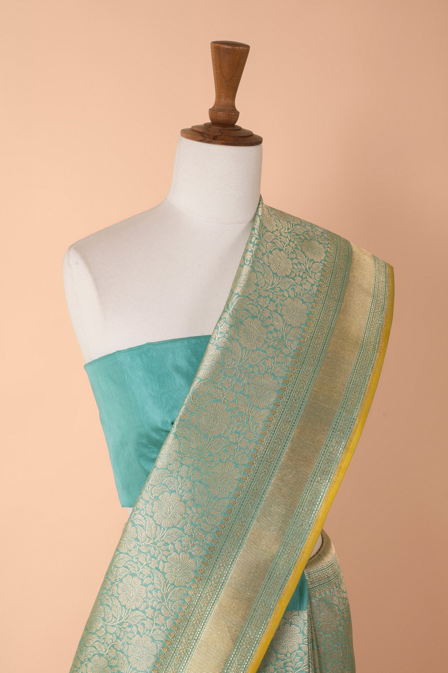 Handwoven Blue Silk Sari