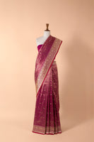 Handwoven Purple Silk Sari