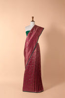 Handwoven Pink Silk Sari