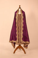 Handwoven Purple Silk Suit Piece