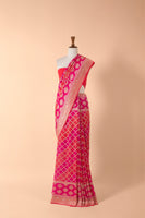 Handwoven Red Georgette Sari