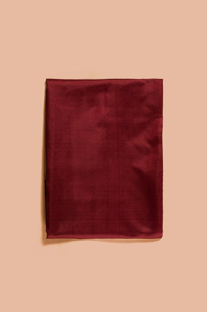 Handwoven Maroon Silk Suit Piece