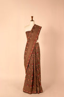 Handwoven Brown Real Zari Silk Saree