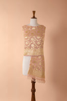 Handwoven Pink Georgette Dupatta