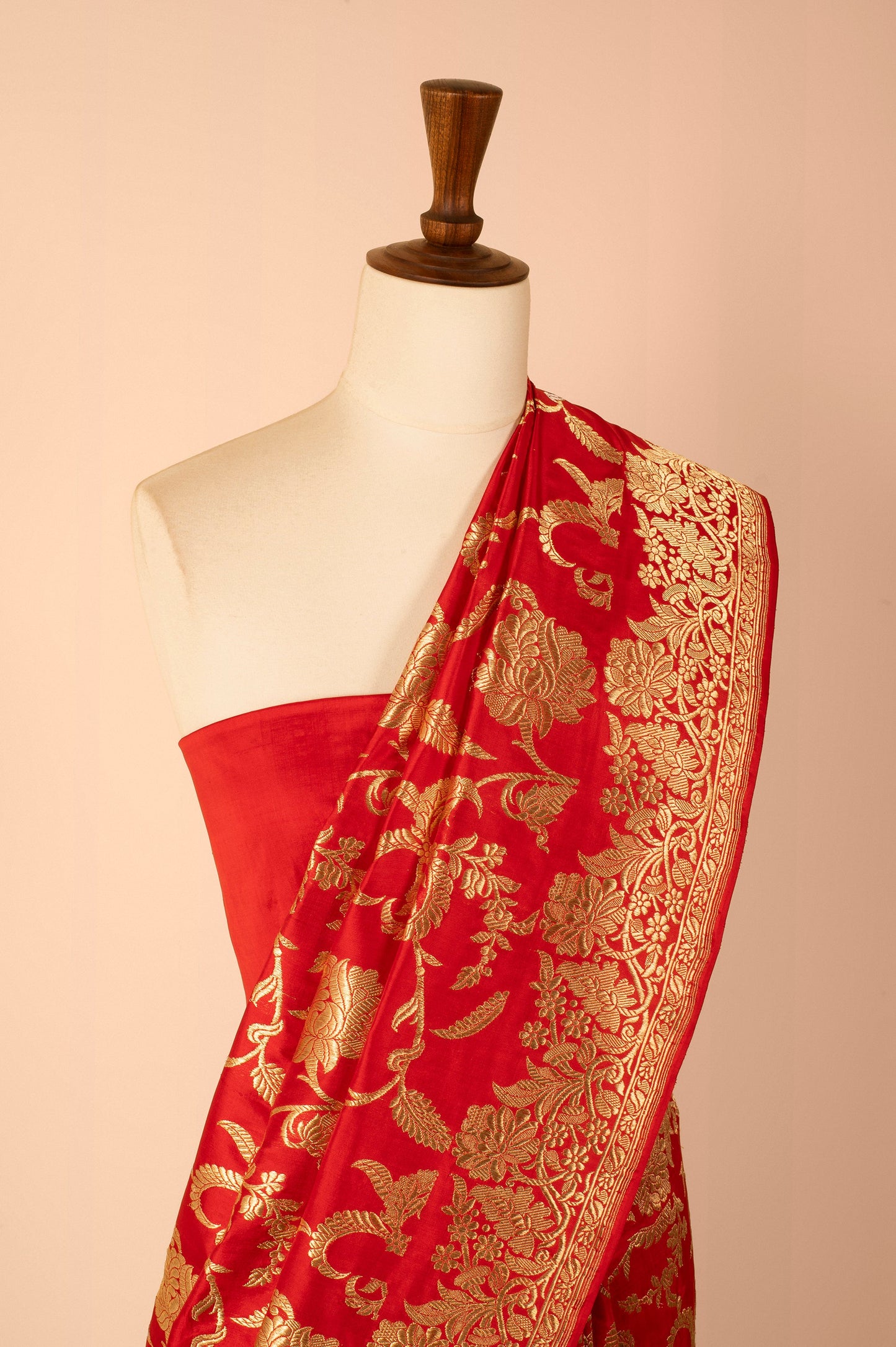 Handwoven Red Silk Sari