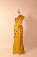 Handwoven Orange Silk Sari