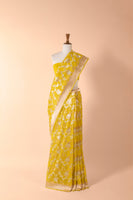 Handwoven Yellow Silk Sari