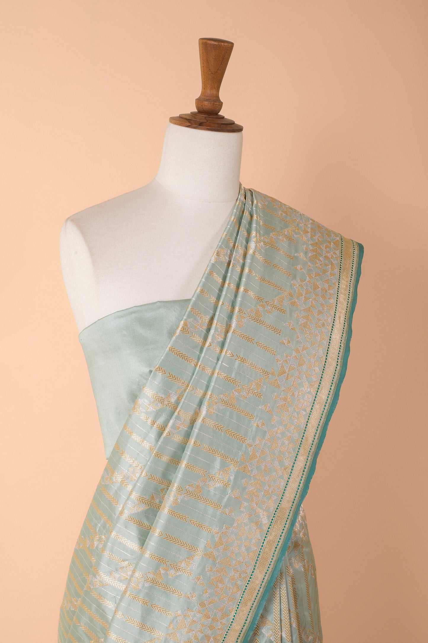 Handwoven Blue Silk Sari