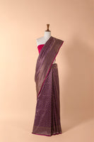 Handwoven Purple Silk Sari